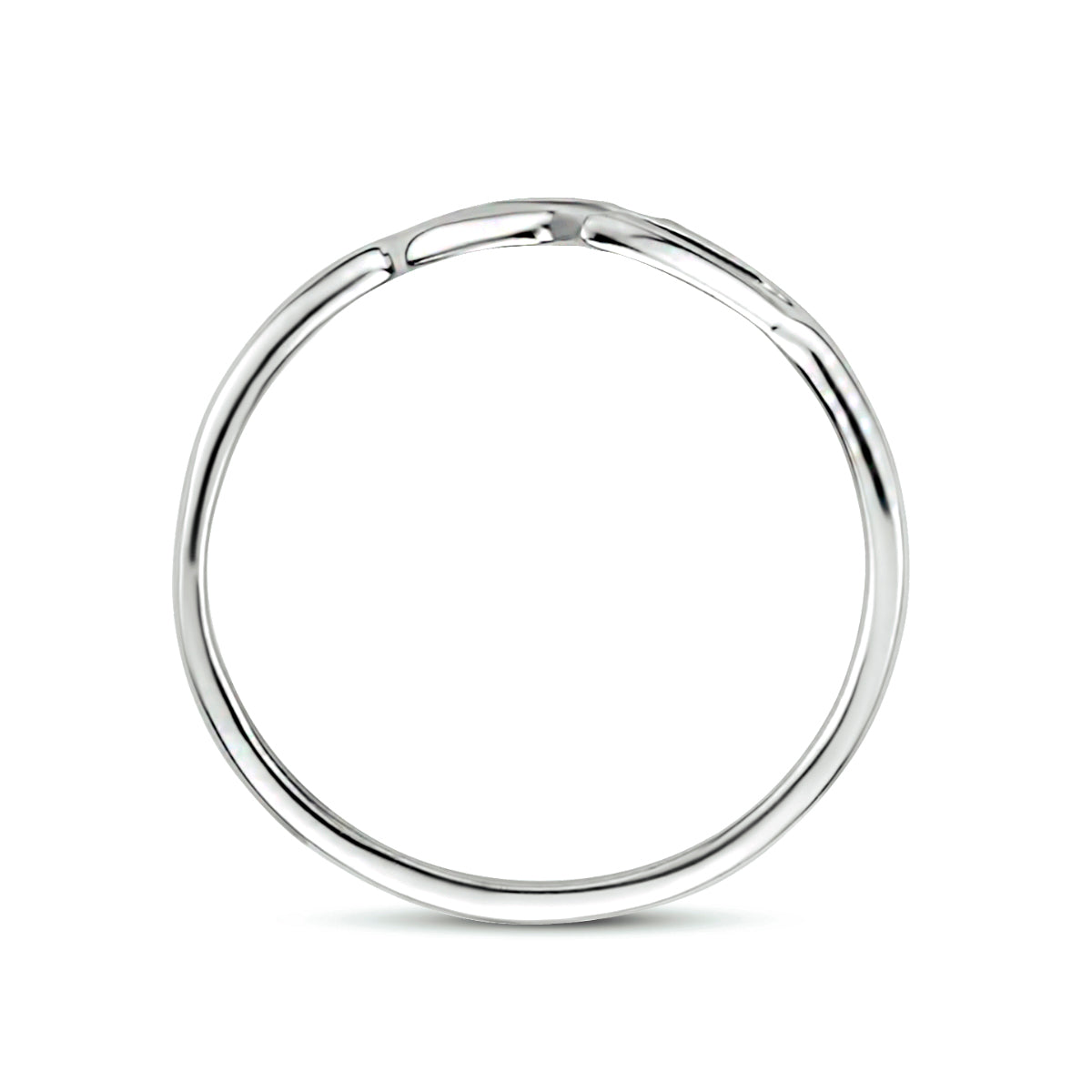 Ring blad zilver gerhodineerd