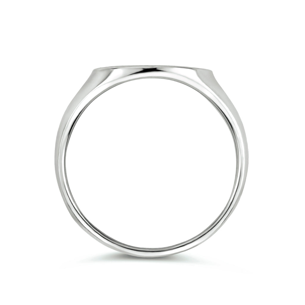 Graveerring ovaal zilver gerhodineerd