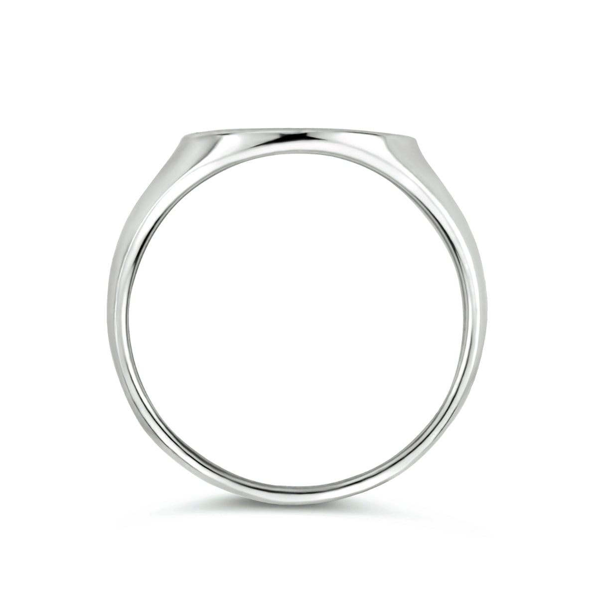 Graveerring ovaal zilver gerhodineerd