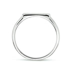 Graveerring rechthoek zilver gerhodineerd