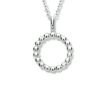 Collier rondje 41 + 4 cm zilver gerhodineerd