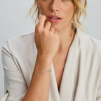 Armband rondjes 16 + 3 cm zilver gerhodineerd