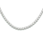 Collier zirkonia 3,1 mm 42 + 3 cm zilver gerhodineerd