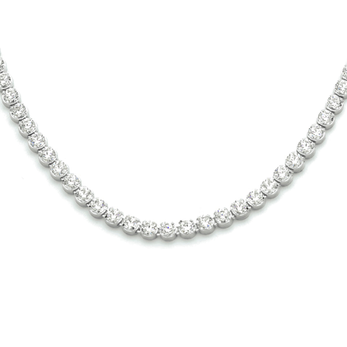 Collier zirkonia 3,1 mm 42 + 3 cm zilver gerhodineerd