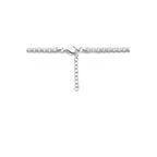 Collier zirkonia 3,1 mm 42 + 3 cm zilver gerhodineerd