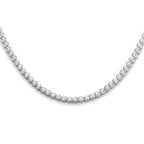 Collier zirkonia 2,5 mm 42 + 3 cm zilver gerhodineerd
