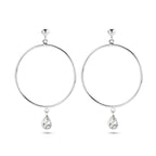 Oorhangers zirkonia zilver gerhodineerd