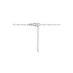 Collier sleutel 41 + 4 cm zilver gerhodineerd
