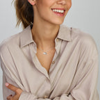 Collier slot, hart en sleutel 41 + 4 cm zilver gerhodineerd