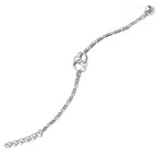 Armband hartjes 16 + 3 cm zilver gerhodineerd