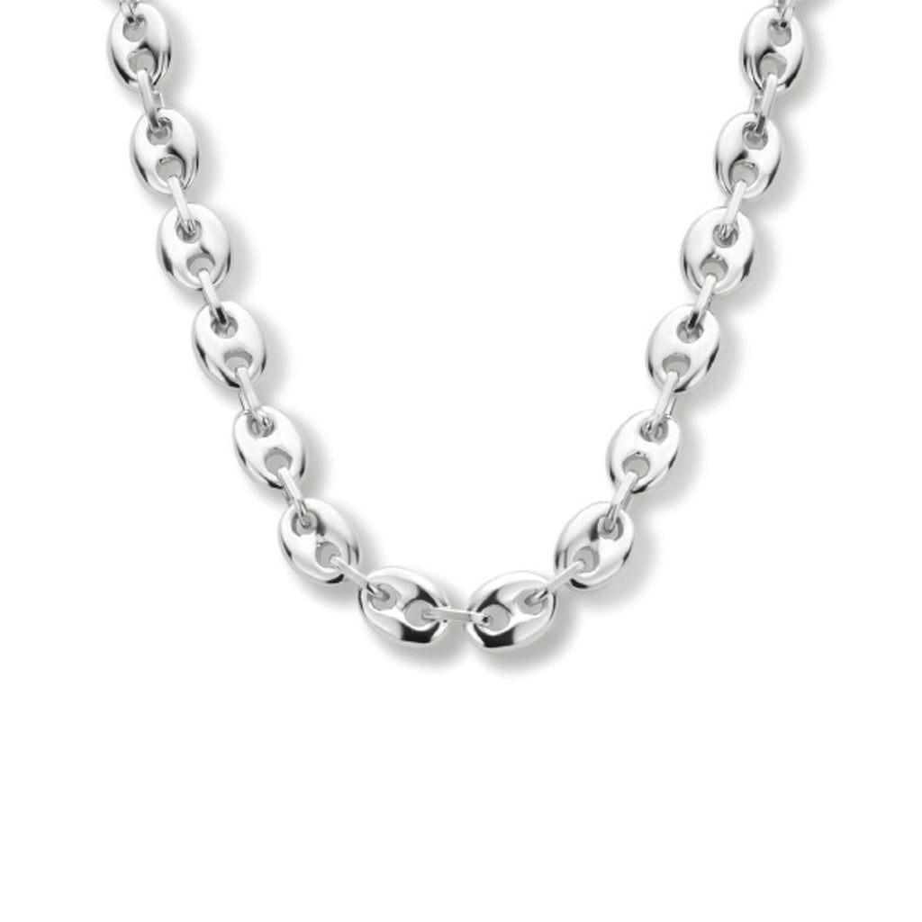 Collier 3,7 mm 40 + 4 cm zilver gerhodineerd