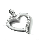 Hanger hart zilver gerhodineerd