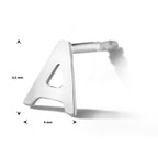 Oorsteker letter zilver gerhodineerd