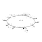 Armband veren 16 + 3 cm zilver gerhodineerd
