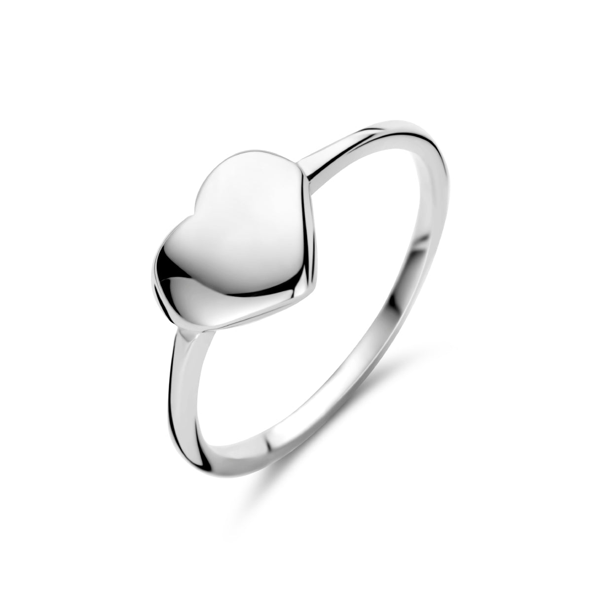 Graveerring hart zilver gerhodineerd