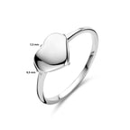 Graveerring hart zilver gerhodineerd