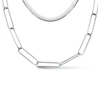 Multi-collier 5,5 mm 45 cm zilver gerhodineerd