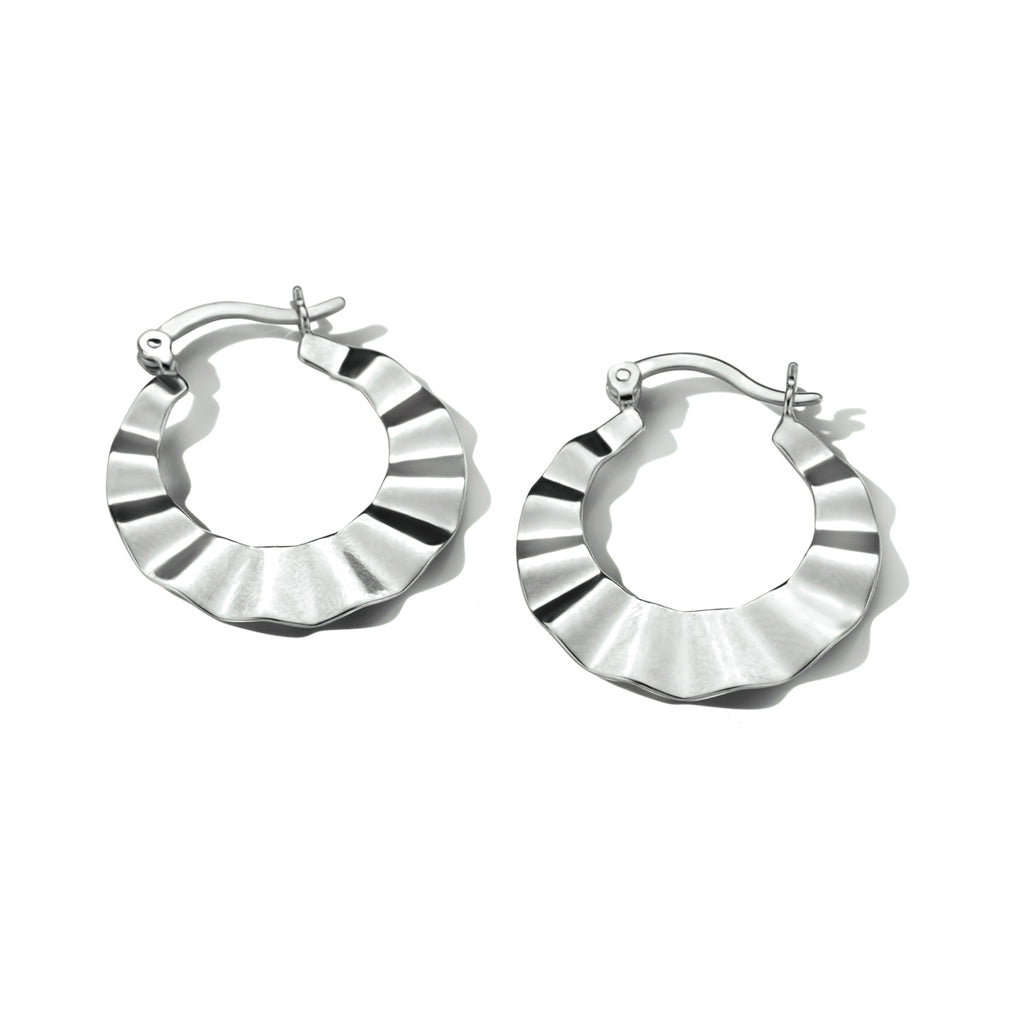 Oorringen zilver gerhodineerd