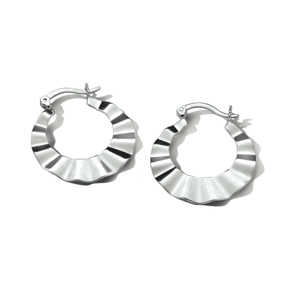 Oorringen zilver gerhodineerd