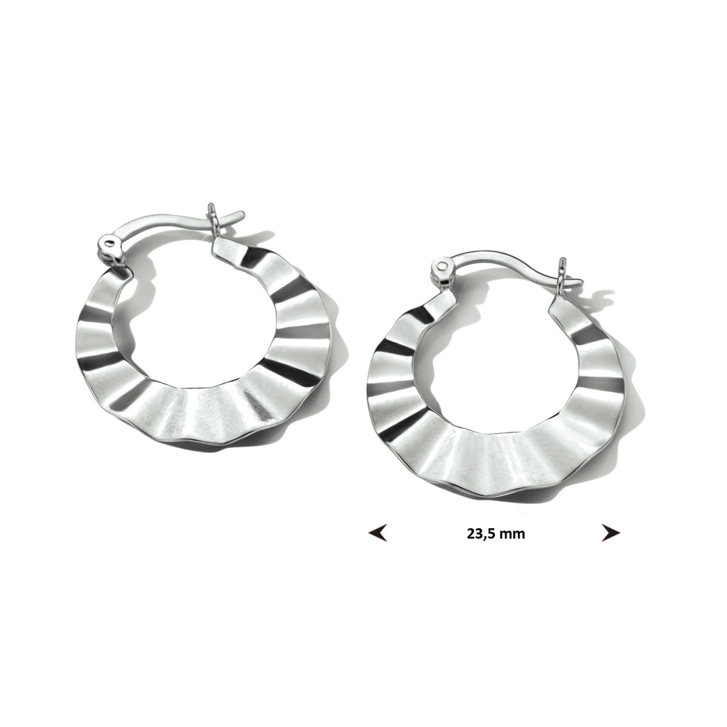 Oorringen zilver gerhodineerd