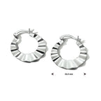 Oorringen zilver gerhodineerd