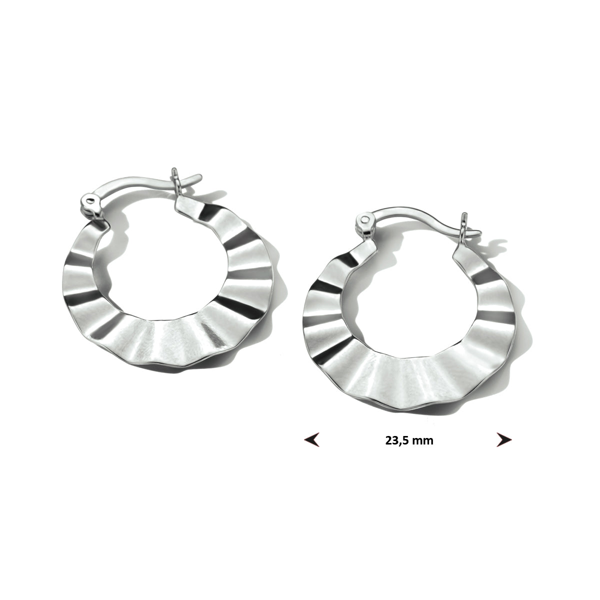 Oorringen zilver gerhodineerd