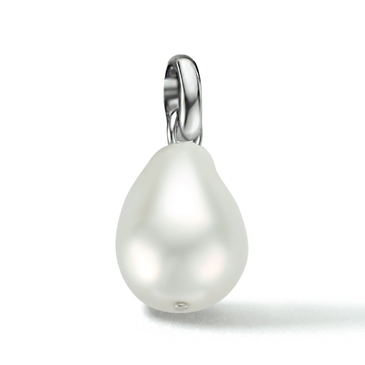 Hanger parel zilver gerhodineerd