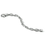 Armband marine 7,6 mm 19 cm met groot springslot zilver gerhodineerd