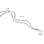 Graveercollier rondje 40 + 5 cm zilver gerhodineerd