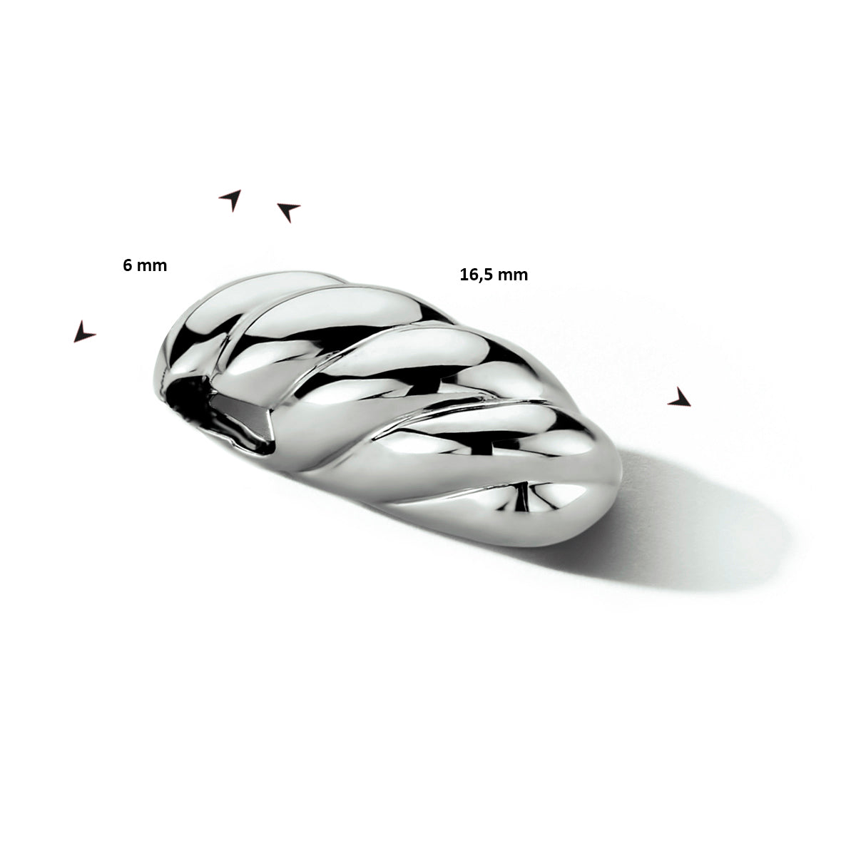 Hanger zilver gerhodineerd