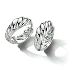 Klapoorringen zilver gerhodineerd