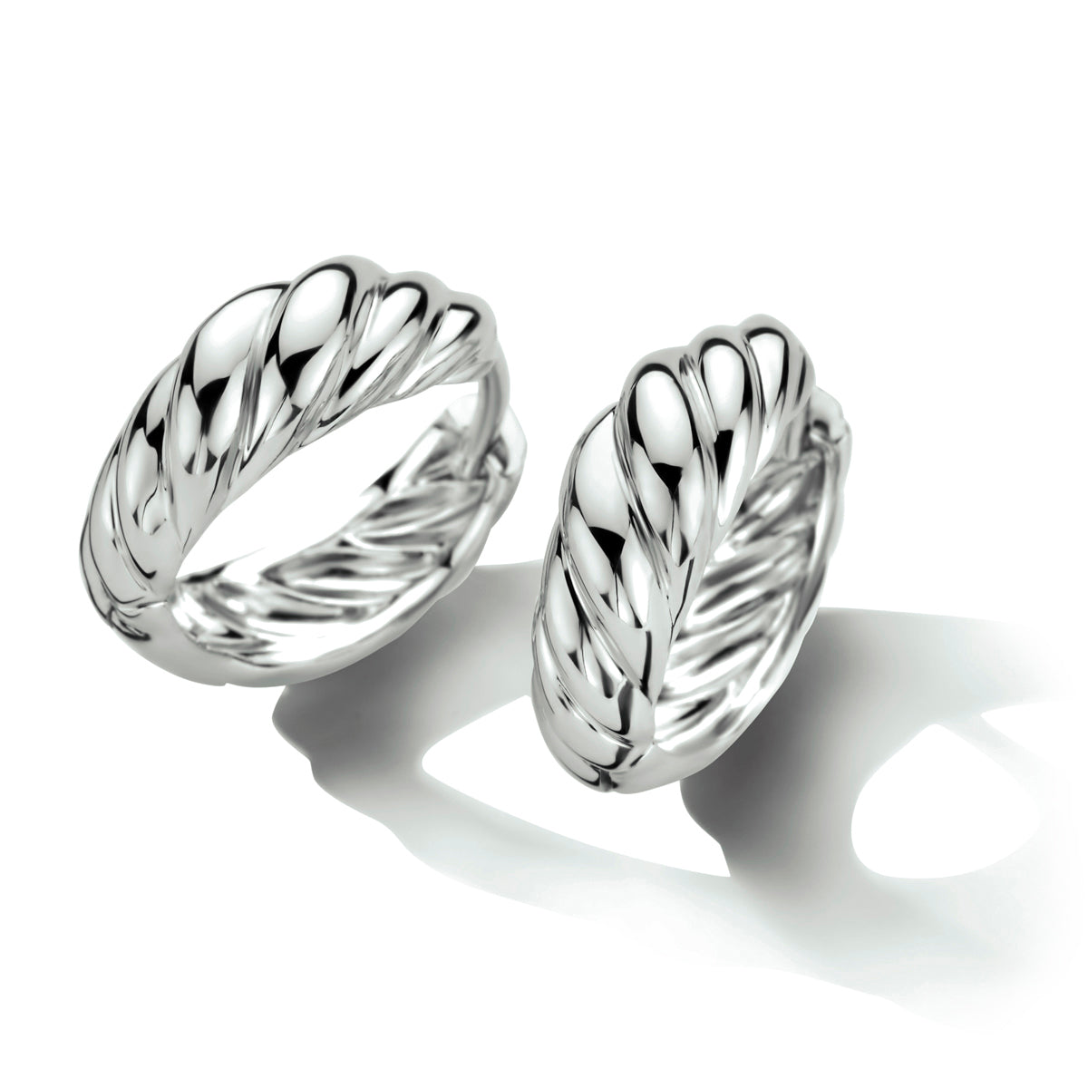 Klapoorringen zilver gerhodineerd