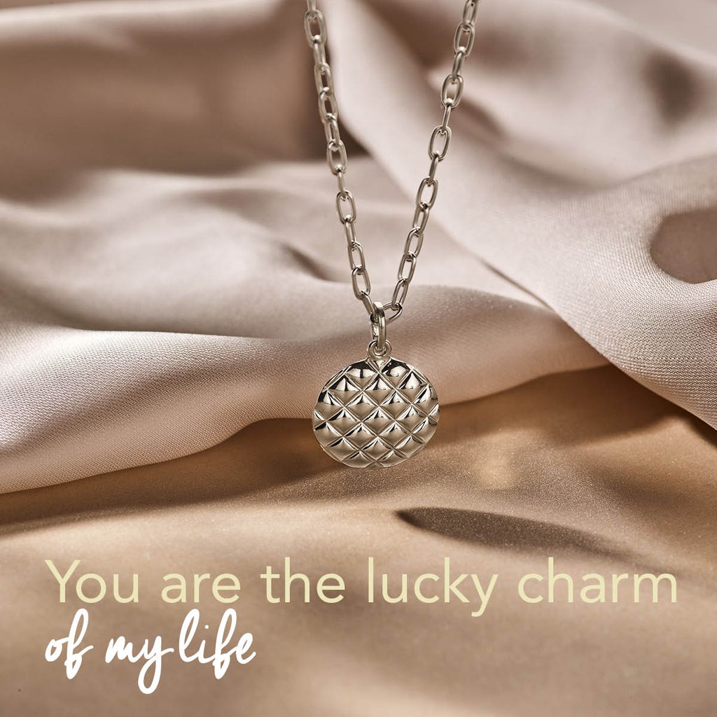 Collier rondje 42 + 3 cm zilver gerhodineerd