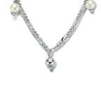 Collier parels 40 cm zilver gerhodineerd