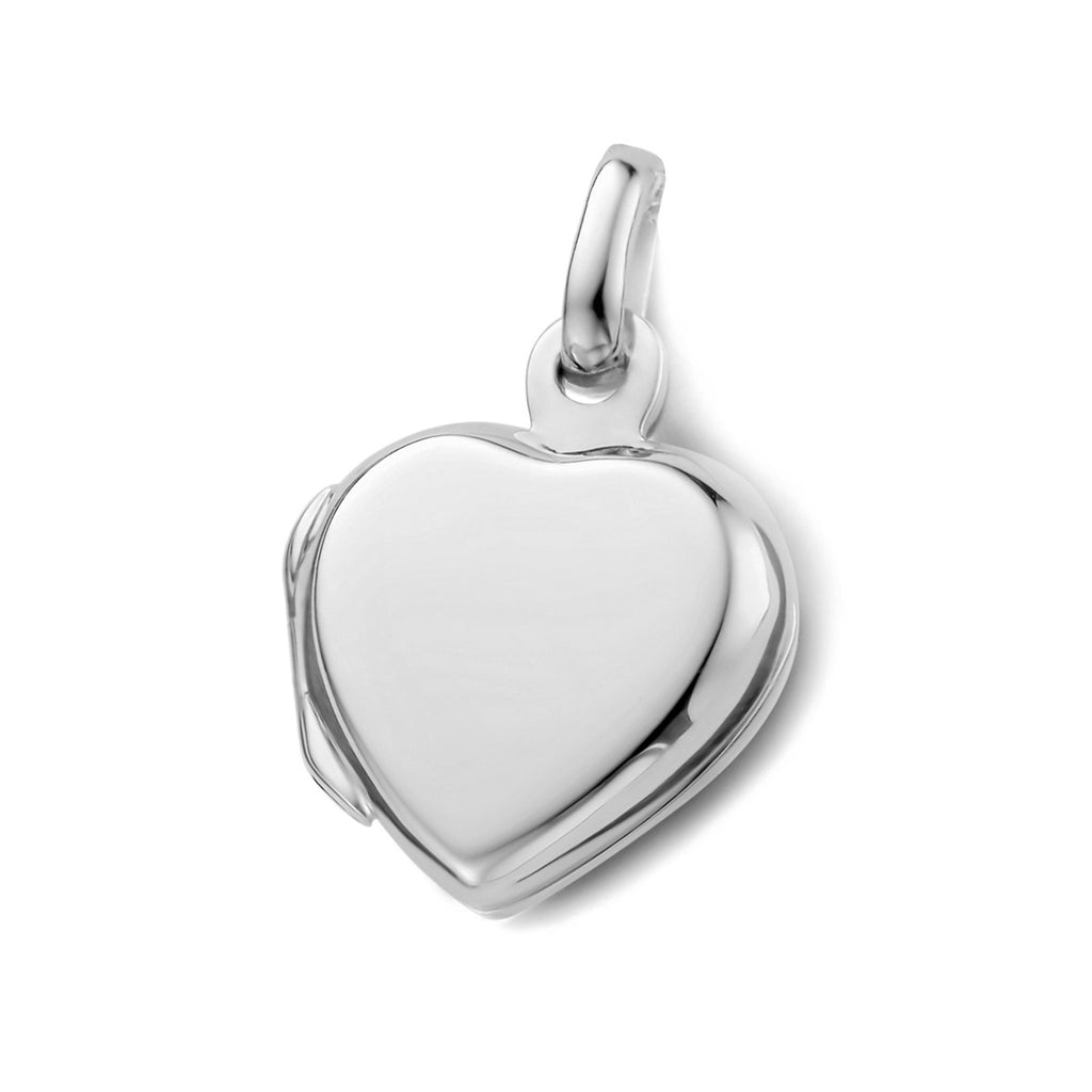 Medaillon hart zilver gerhodineerd