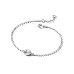 Armband rondje gediamanteerd 16,5 - 17,5 - 18,5 cm zilver gerhodineerd