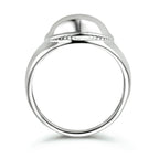 Ring hart zilver gerhodineerd