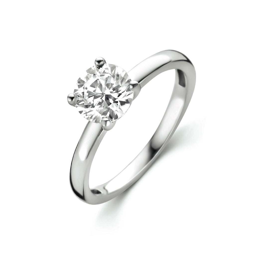 Ring zirkonia zilver gerhodineerd