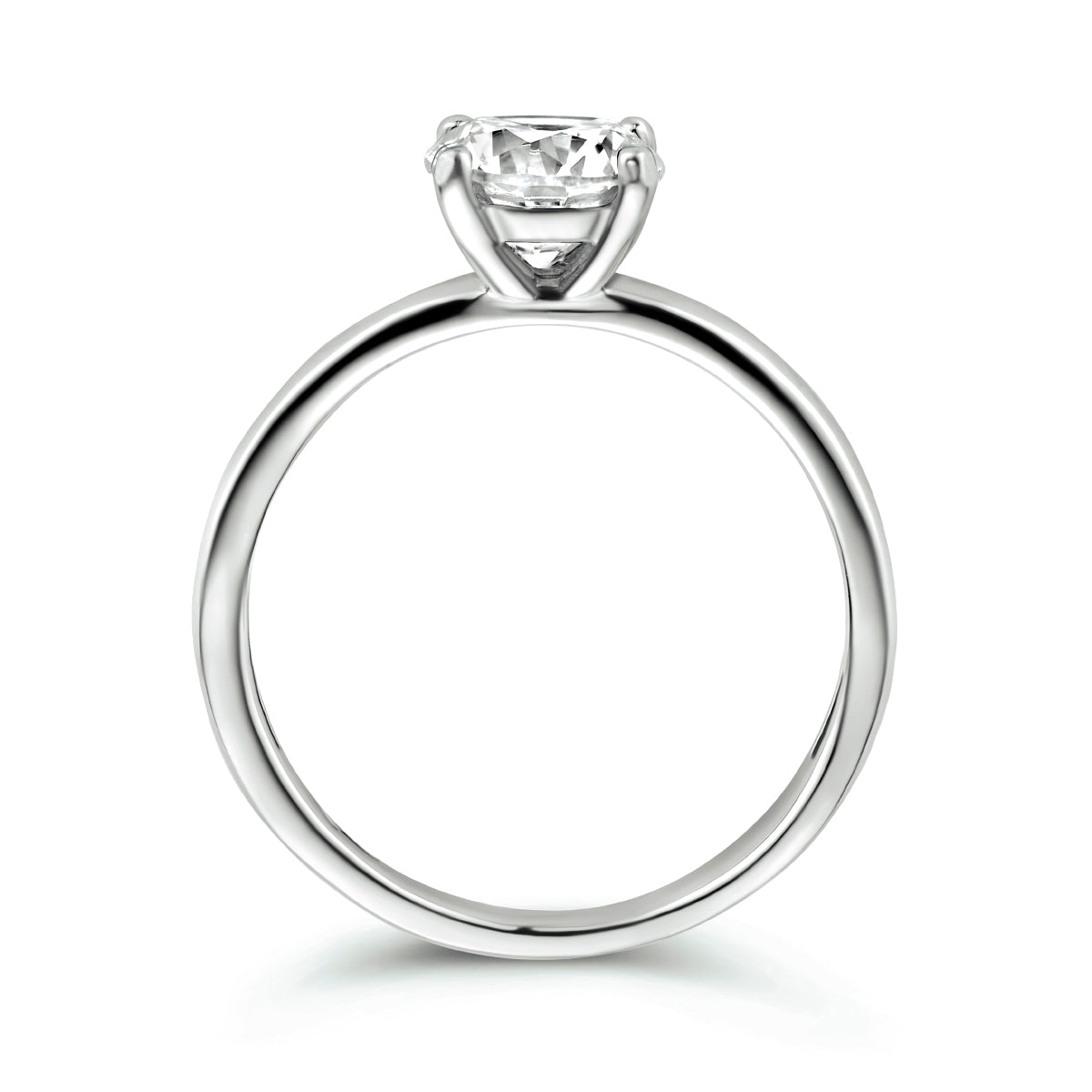 Ring zirkonia zilver gerhodineerd