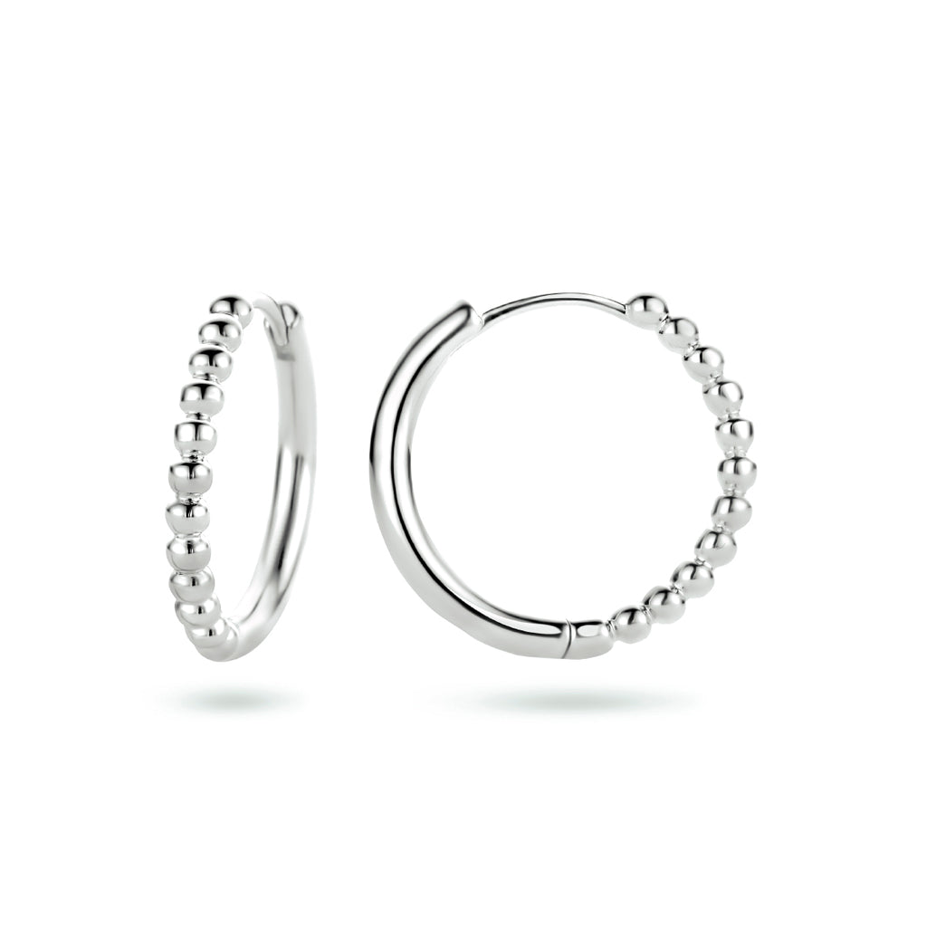 Oorringen zilver gerhodineerd