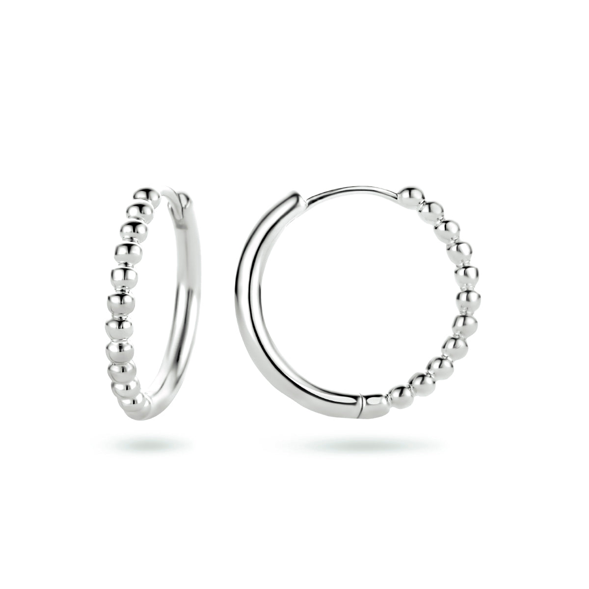 Oorringen zilver gerhodineerd