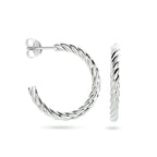 Stekeroorringen zilver gerhodineerd