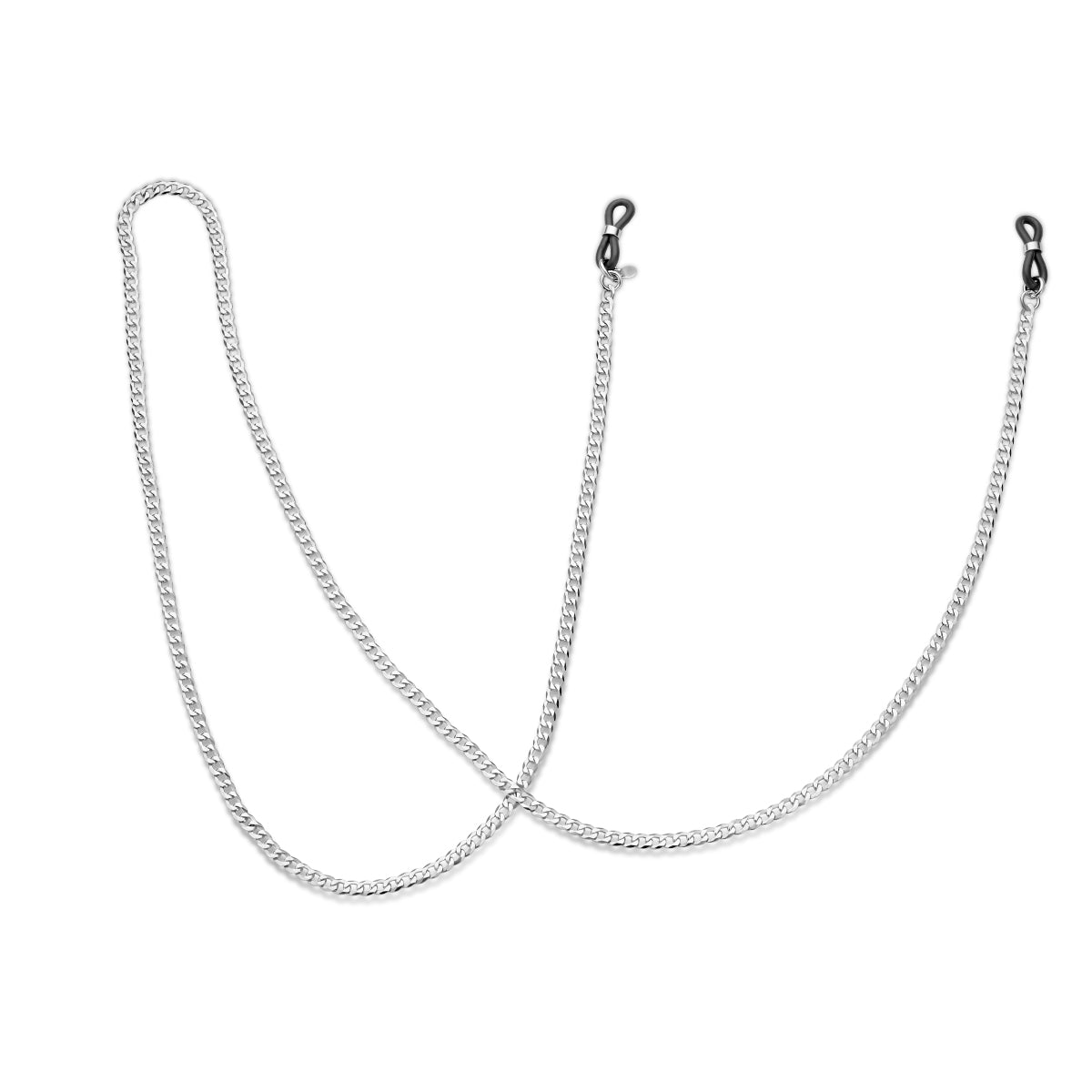 Zonnebril ketting gourmette 3,2 mm 70 cm zilver gerhodineerd
