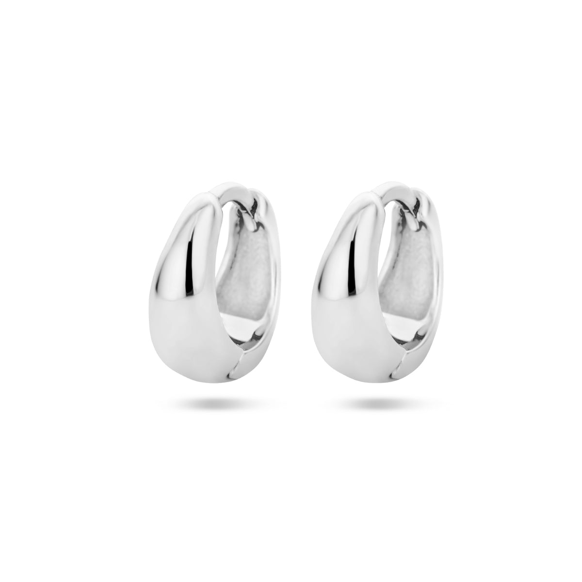 Klapoorringen zilver gerhodineerd