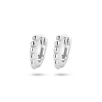 Klapoorringen bolletjes zilver gerhodineerd