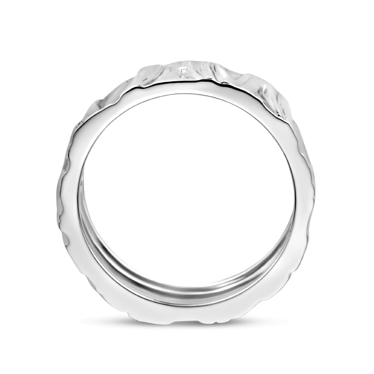 Ring zilver gerhodineerd