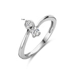 Ring zirkonia zilver gerhodineerd