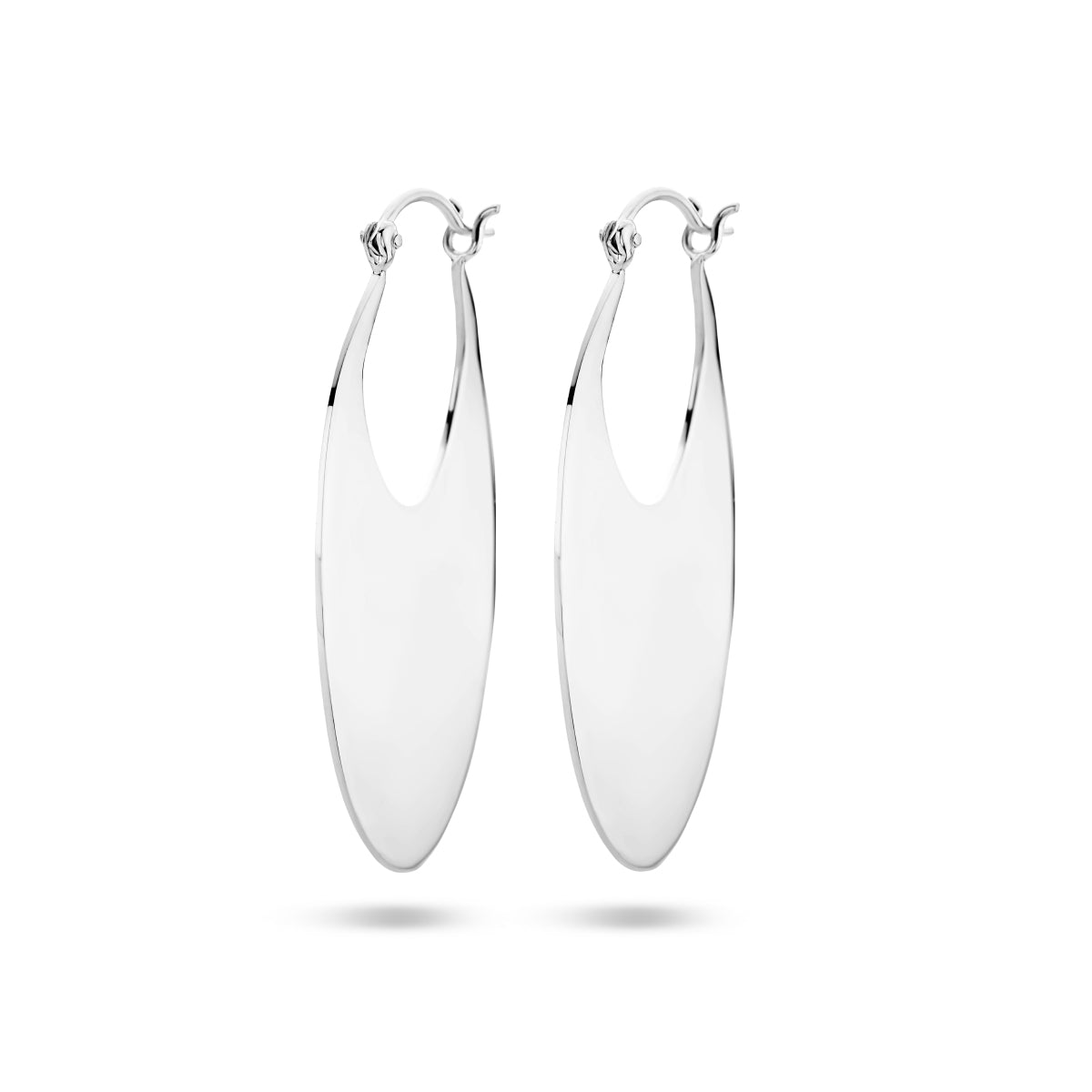 Oorringen zilver gerhodineerd