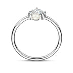 Ring parel en zirkonia zilver gerhodineerd