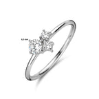 Ring trilogie zirkonia zilver gerhodineerd